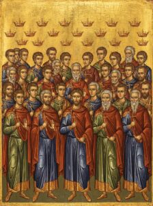 Подайте прошение в церковь на молебен святым 40 мученикам Севастийским