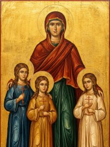 Подайте прошение в церковь на молебен мученицам Вере, Надежде, Любови и матери их Софии