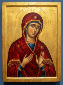 Подайте прошение в церковь на молебен Богородице перед иконой Целительница