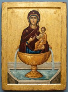 Подайте прошение в церковь на молебен Богородице перед иконой Живоносный источник