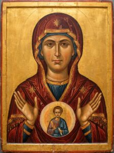 Подайте прошение в церковь на молебен Богородице перед иконой Знамение